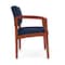 Lesro Lenox Wood Wide Guest Chair Wood Frame, Cherry, MD Ink Upholstery LW1201 - alternate 3